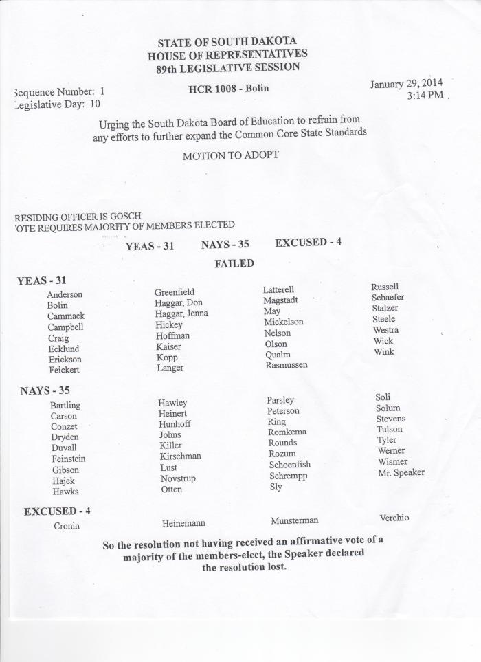 HCR 1008 VOTE RECORD 004