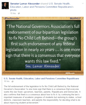 Lamar Alexander ESEA NGA FB Post